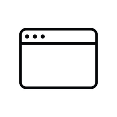 Tarayıcı simgesinin İllüstrasyon Vektörü grafiği. İnternet, uygulama, yazılım, uygulama vs. için uygun.