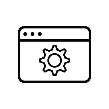 Tarayıcı simgesinin İllüstrasyon Vektörü grafiği. İnternet, uygulama, yazılım, uygulama vs. için uygun.