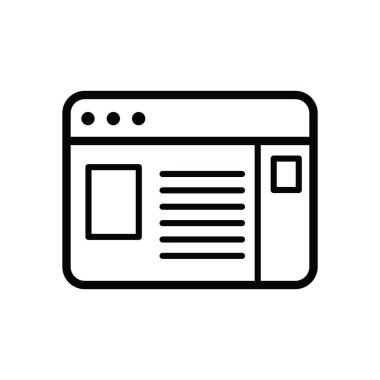 Tarayıcı simgesinin İllüstrasyon Vektörü grafiği. İnternet, uygulama, yazılım, uygulama vs. için uygun.