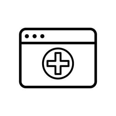 Tarayıcı simgesinin İllüstrasyon Vektörü grafiği. İnternet, uygulama, yazılım, uygulama vs. için uygun.