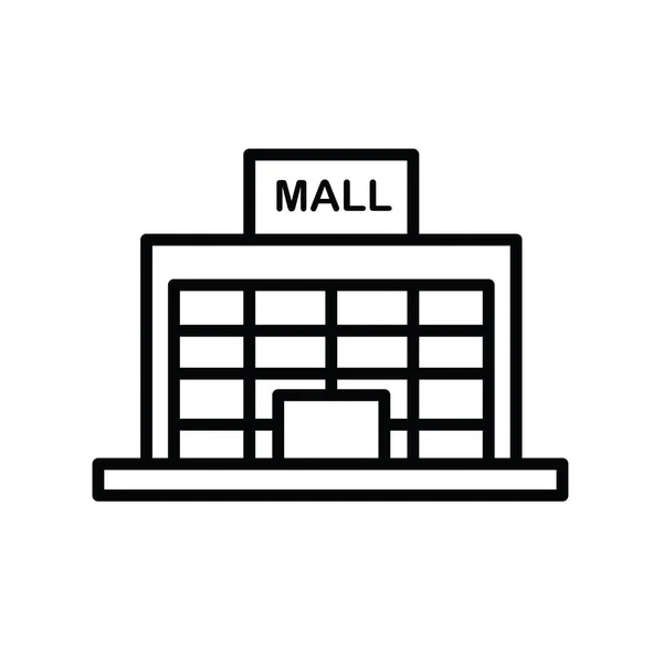 Ilustração Gráfico Vetorial Edifício Shopping Apto Para Supermercado Varejo Construção —  Vetores de Stock