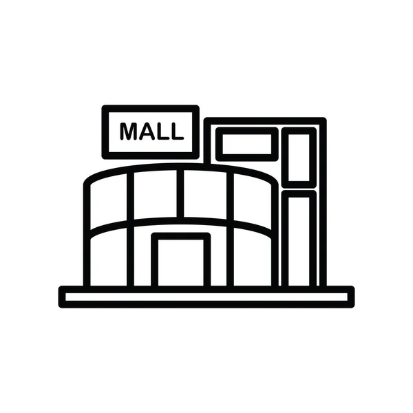 Векторная Иллюстрация Здания Торгового Центра Подходит Супермаркетов Розничной Торговли Строительства — стоковый вектор