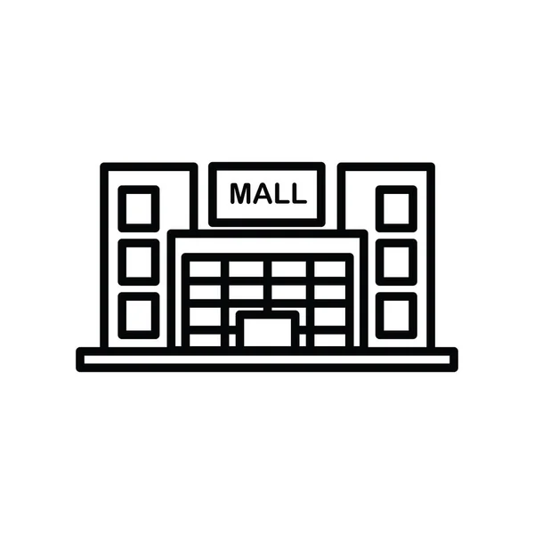 Ilustración Vector Gráfico Del Edificio Del Centro Comercial Ajuste Para — Archivo Imágenes Vectoriales