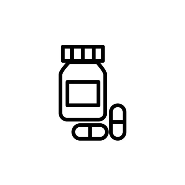 Illustration Vektorgrafik Des Medizin Glas Symbols Fit Für Flasche Medizin — Stockvektor