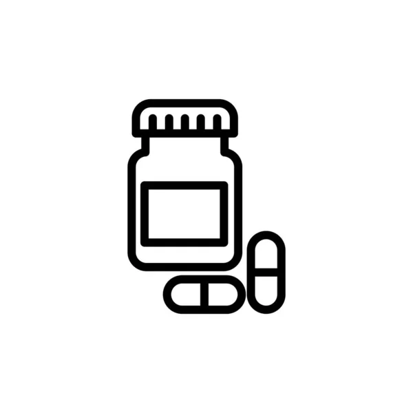 Ілюстрація Векторна Графіка Значка Медичної Банки Підходить Пляшок Медикаментів Аптек — стоковий вектор