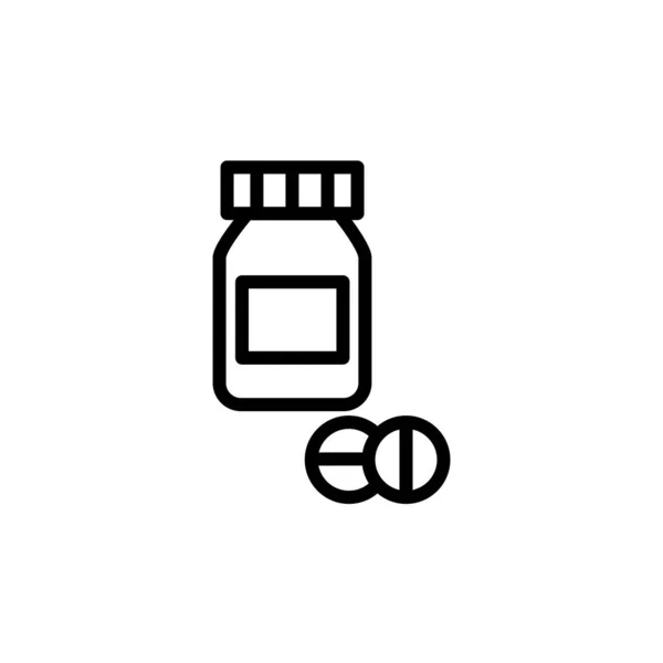 Illustration Vector Graphic Medicine Jar Icon Fit Bottle Medical Pharmacy — Stock Vector