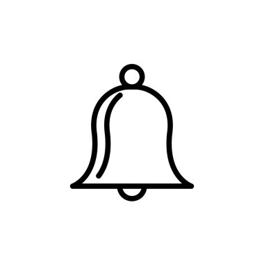 Çan simgesinin İllüstrasyon Vektörü grafiği. Ses, işaret, alarm, çağrı, uyarı, basit tasarım, kapı zili, sinyal, nesne, bildirim, anımsatma, ton vs. için uyar.