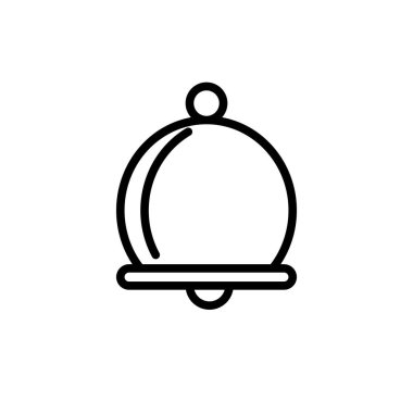 Çan simgesinin İllüstrasyon Vektörü grafiği. Ses, işaret, alarm, çağrı, uyarı, basit tasarım, kapı zili, sinyal, nesne, bildirim, anımsatma, ton vs. için uyar.