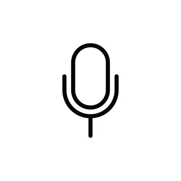 Illusztrációs Vektor Grafikus Mikrofon Ikon Alkalmas Podcast Hang Felvétel Karaoke — Stock Vector