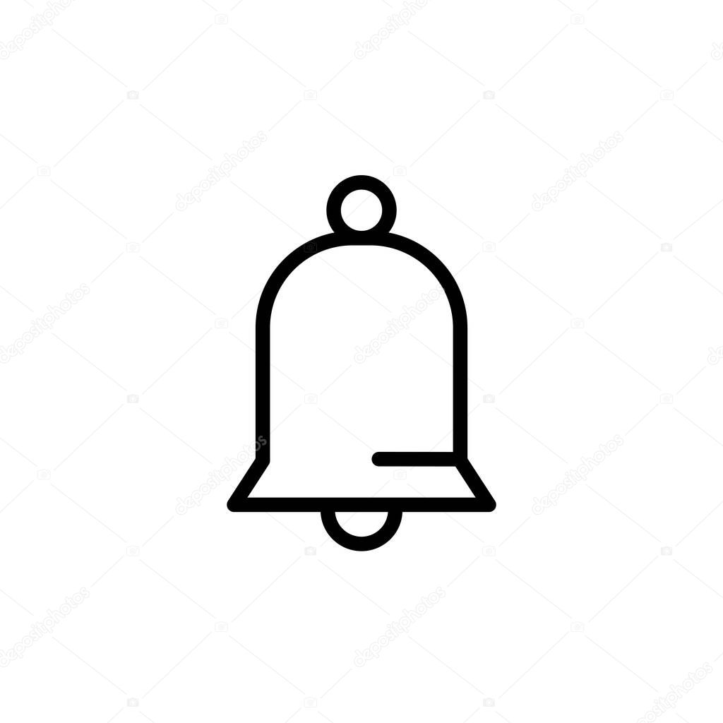 Illustration Vector graphic of bell icon. Fit for sound, sign, alarm, call, alert, simple, design, doorbell, signal, object, notification, reminder, tone etc.