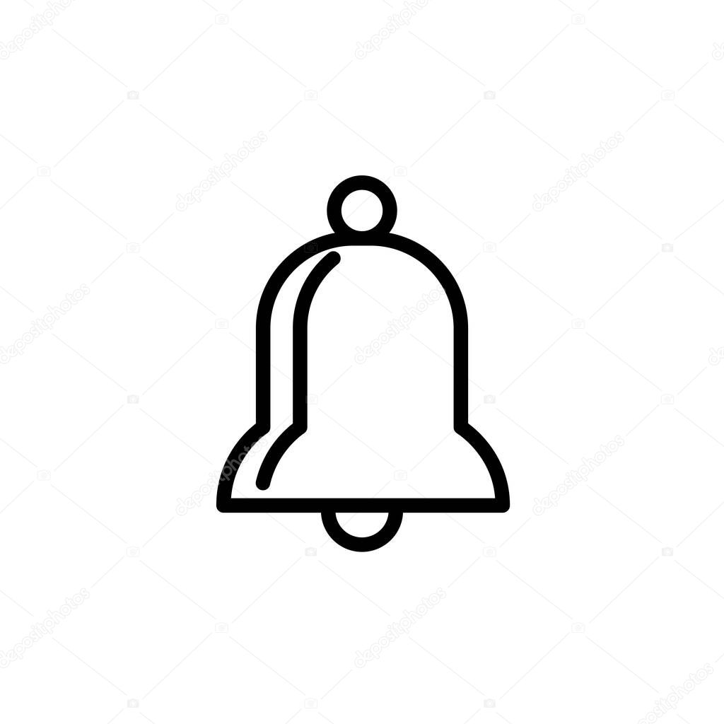 Illustration Vector graphic of bell icon. Fit for sound, sign, alarm, call, alert, simple, design, doorbell, signal, object, notification, reminder, tone etc.