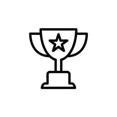 Kupa ikonunun görsel vektör grafiği. Şampiyona, ödüle, ödüle, spora, şampiyonluğa, yarışmaya, yarışmaya vesaire uygundur.