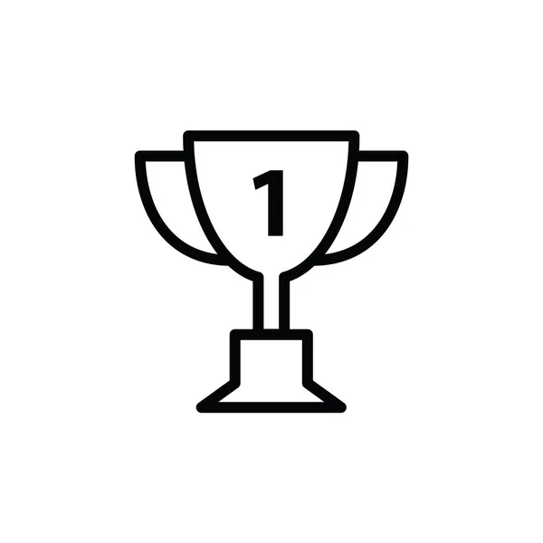 Illustration Vector Graphic Trophy Cup Icon Fit Champion Reward Award — Stock Vector