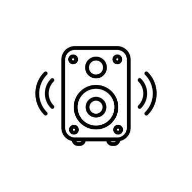 Multimedya konuşmacı simgesinin İllüstrasyon Vektörü grafiği. Stüdyo müziği, müzik, ses vs. için uygun.