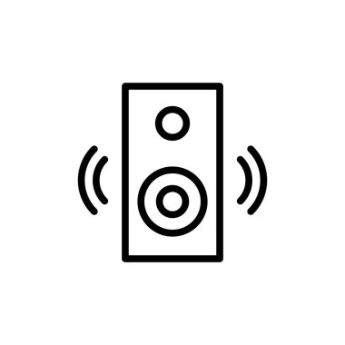 Multimedya konuşmacı simgesinin İllüstrasyon Vektörü grafiği. Stüdyo müziği, müzik, ses vs. için uygun.