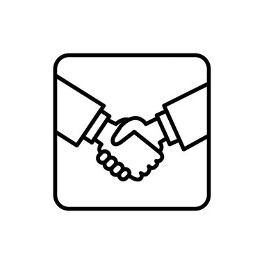 El sıkışma ikonunun illüstrasyon vektörü grafiği. Ortaklığa uygun, anlaşma, arkadaşlık vs..