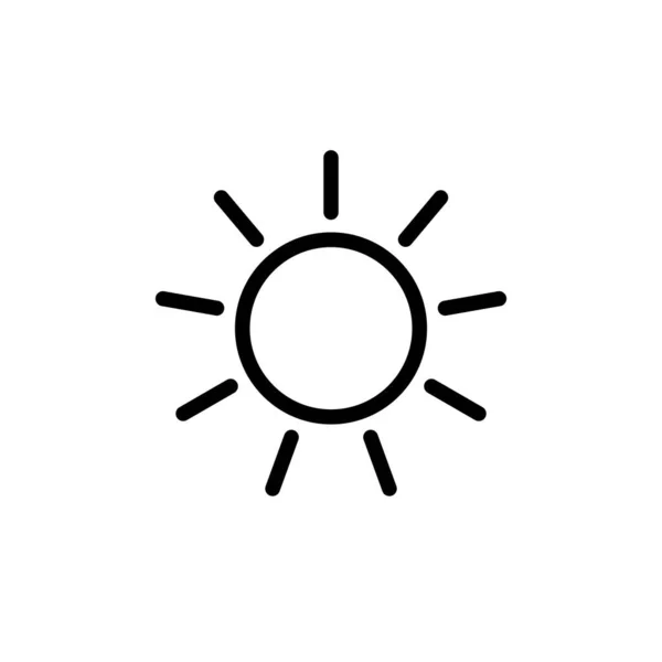 イラスト太陽のアイコンのベクトルグラフィック 日の出 気候などに適しています — ストックベクタ