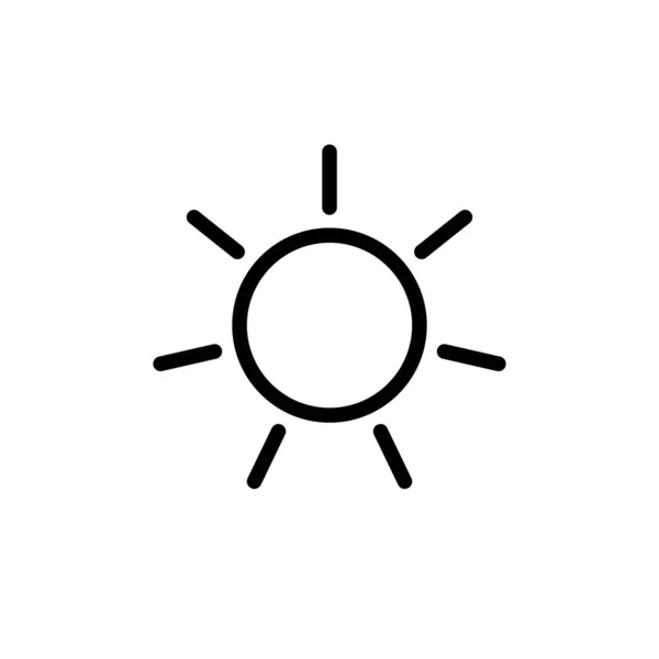 Illustration Vektorgrafik Des Sun Symbols Fit Für Wetter Sonnenaufgang Klima — Stockvektor