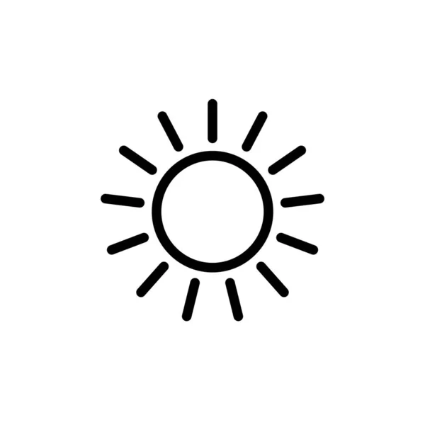 イラスト太陽のアイコンのベクトルグラフィック 日の出 気候などに適しています — ストックベクタ