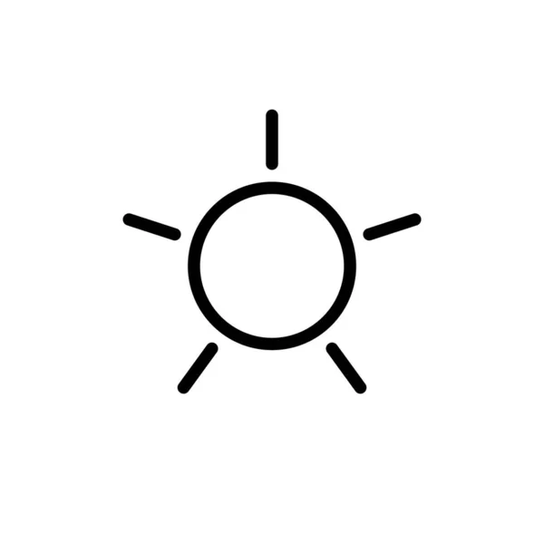 Illustration Vektorgrafik Des Sun Symbols Fit Für Wetter Sonnenaufgang Klima — Stockvektor