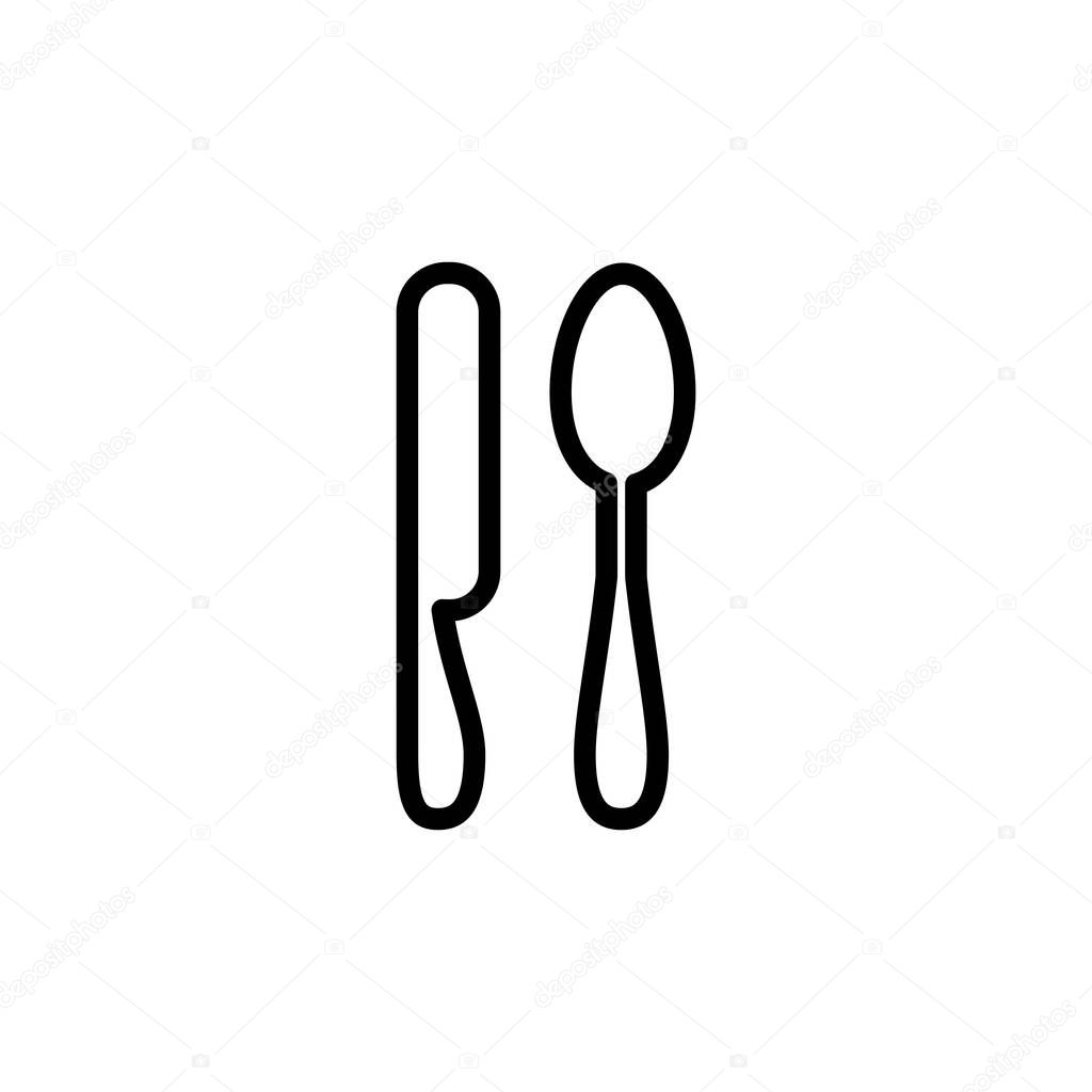 Illustration Vector graphic of spoon, fork, knife icon. Fit for restaurant,dining, eat, lunch etc
