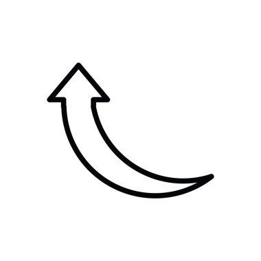 Ok simgesinin İmaj Vektörü grafiği. Navigasyon, yön, dönüş vs. için uygun.