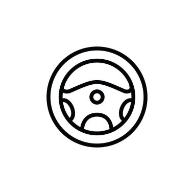 Direksiyon ikonunun illüstrasyon vektörü grafiği. Otomobil, sürücü, kontrol, otomotiv vs. için uygun.