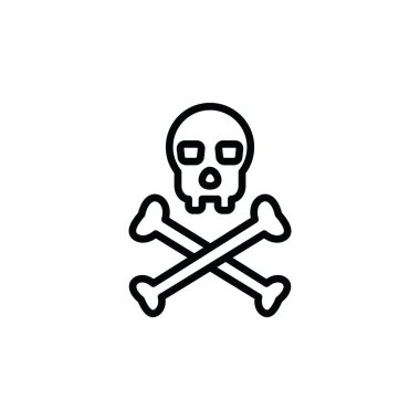 Korsan ikonunun İllüstrasyon Vektörü grafiği. Korsanlar için uygun bayrak, macera, tehlike vs..