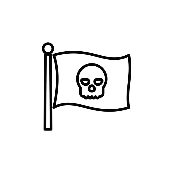 Ilustración Vector Gráfico Del Icono Pirata Apto Para Piratas Bandera — Vector de stock