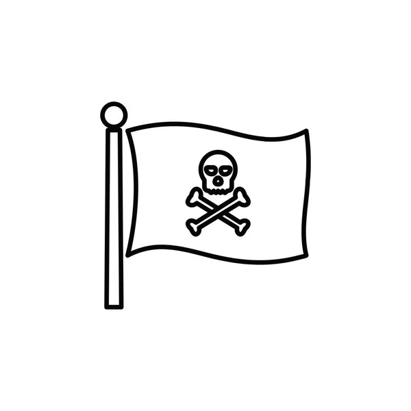 Ilustração Gráfico Vetorial Ícone Pirata Apto Para Piratas Bandeira Aventura —  Vetores de Stock