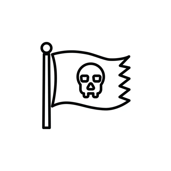 Illustratie Vectorgrafiek Van Piratenpictogram Geschikt Voor Piraten Vlag Avontuur Gevaar — Stockvector