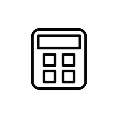 Hesap makinesi simgesinin İllüstrasyon Vektörü grafiği. Muhasebe, ekonomi, ticaret, analiz vs. için uygun