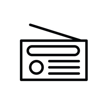 Radyo ikonunun İllüstrasyon Vektörü grafiği. Yayın, akort, istasyon radyosu vs. için uygun