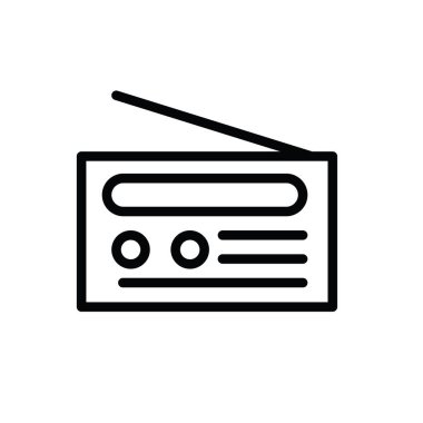 Radyo ikonunun İllüstrasyon Vektörü grafiği. Yayın, akort, istasyon radyosu vs. için uygun