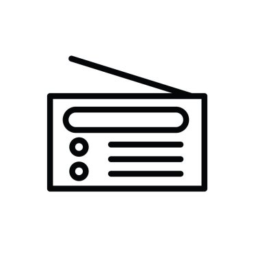 Radyo ikonunun İllüstrasyon Vektörü grafiği. Yayın, akort, istasyon radyosu vs. için uygun