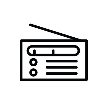 Radyo ikonunun İllüstrasyon Vektörü grafiği. Yayın, akort, istasyon radyosu vs. için uygun
