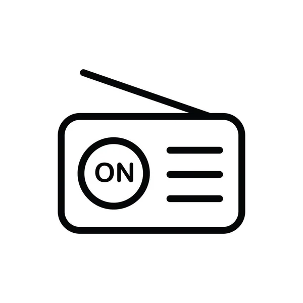 Illustratie Vectorgrafiek Van Radiopictogram Geschikt Voor Radio Omroep Tuning Zenderradio — Stockvector