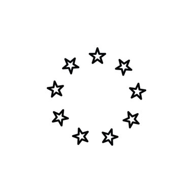 Yuvarlak yıldız simgesinin İmaj Vektörü grafiği. Derecelendirme, ödül, dekorasyon vs. için uygun.
