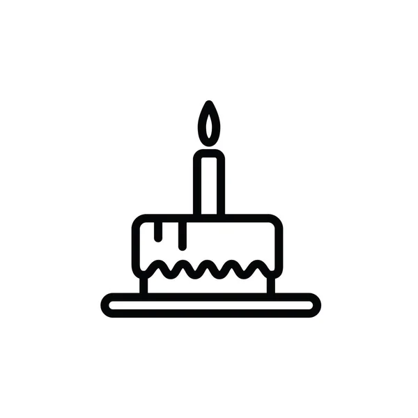 Doğum günü pastası ikonunun illüstrasyon vektörü grafiği. Kutlama, parti, fırın, yıldönümü vesaire için uygun.