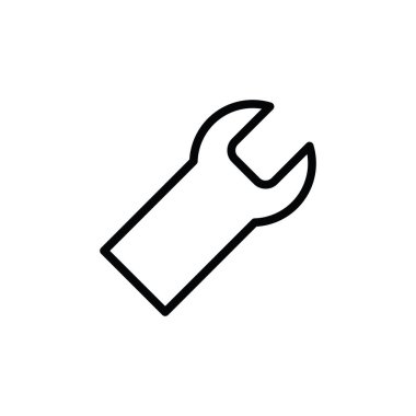 İngiliz anahtarı simgesinin illüstrasyon vektörü grafiği. Atölye, mühendislik, ayar, teknik bakım, hizmet, onarım vs. için uygun.