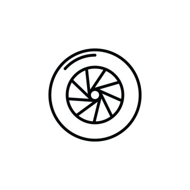 Tekerlekli araba ikonunun görüntü vektörü grafiği. Araç, otomobil, onarım, bakım, dükkan vs. için uygun.