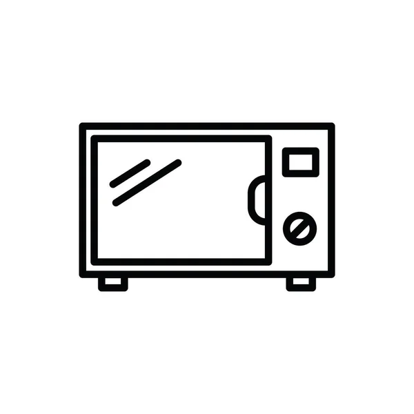 Illustratie Vectorgrafiek Van Microgolf Icoon Geschikt Voor Koken Oven Voedsel — Stockvector