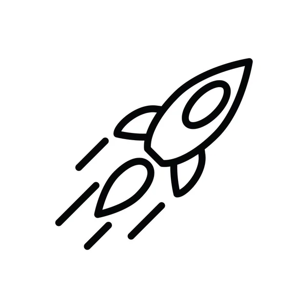 Roket ikonunun illüstrasyon vektörü grafiği. Uzay gemisi, gelecek, fantezi, uzay aracı vs. için uygun.