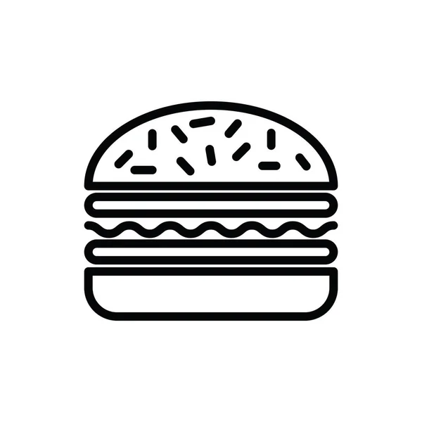 イラストバーガーアイコンのベクトルグラフィック アメリカ料理 カロリー ファーストフード等に合う — ストックベクタ