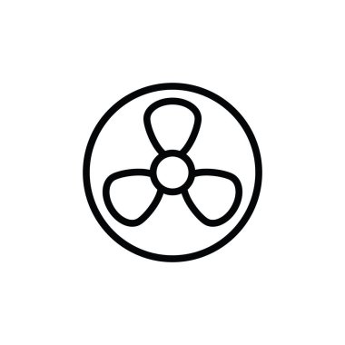 Hayran simgesinin İllüstrasyon Vektörü grafiği. Hava akımı, soğutma, elektrik vs. için uygun.