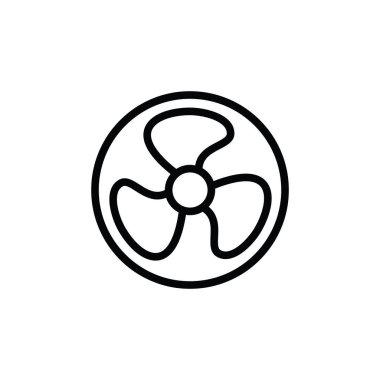 Hayran simgesinin İllüstrasyon Vektörü grafiği. Hava akımı, soğutma, elektrik vs. için uygun.