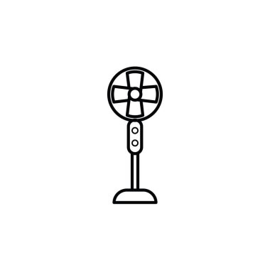 Hayran simgesinin İllüstrasyon Vektörü grafiği. Hava akımı, soğutma, elektrik vs. için uygun.