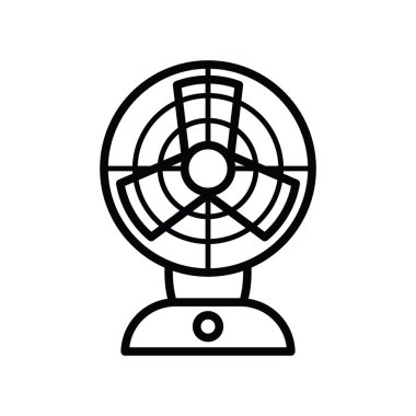 Hayran simgesinin İllüstrasyon Vektörü grafiği. Hava akımı, soğutma, elektrik vs. için uygun.