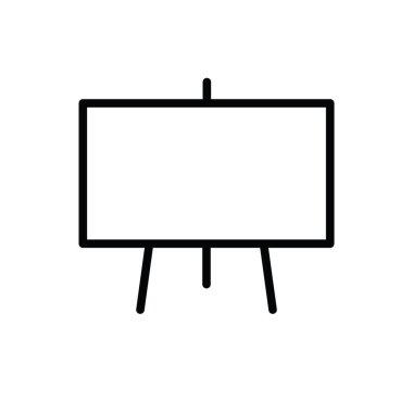 Kara tahta simgesinin İllüstrasyon Vektörü grafiği. Sınıf için uygun, çalışma, öğrenme, öğretim, ders vs..