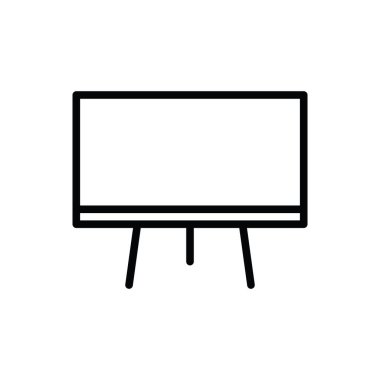 Kara tahta simgesinin İllüstrasyon Vektörü grafiği. Sınıf için uygun, çalışma, öğrenme, öğretim, ders vs..